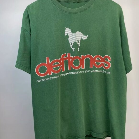 Deftones Shirt White Pony Short Sleeve Unisex Reprint T-Shirt Classic Tee - Picture 1 of 3